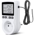 Miniatyrbilde 1 av 5: Digital / Varme- og Kjøletermostatkontakt LCD temperaturregulator, 230v For drivhus Temperaturregulator/terrarium termostat (kontakt)