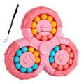 Pikkukuva 1 / 4: 2-in-1 Magics Bean-Gyro Stress Relief Spinnings Bead -palapelit, opettavainen peli lapsille ja aikuisille Pink