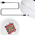 Miniatyrbillede 5 af 5: Lille Kugle USB Roterende Stjernehimmel Ocean Projektor Natlampe White
