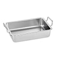 Miniatyrbillede 1 af 5: 304 Rustfrit Stål Kvadratisk Tallerken Til Snacks Grill Dessert Bakke Hjem Køkken Spisebord Tallerkener Nød Kage Frugt Tallerken Multifunktionel Opbevaring Tallerkener Silver With ears