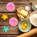 Miniatyrbillede 5 af 5: 4 stk. Skildpadde Chokoladeform Havskildpadde Silikonform Fondant Slikform Chokolade Fremstillingsform Bageform Værktøj til Kagedekoration Polymerler -