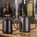 Miniatyrbild 4 av 5: Häll över vattenkokare med smal pip, anti-skållning, rostfritt stål, lång svanhals för kaffebryggare Black 1