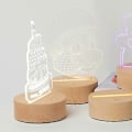Miniatyrbillede 4 af 5: Lysende Træ LED Lampe Display Base Stand Holdbar Elegant Glas Kunst Sokkel til Boligindretning Small-Warm light