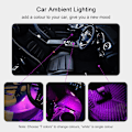 Pikkukuva 3 / 5: Auton LED-sisävalot, jalkatilan valot auton sisätilojen tunnelmavalaistukseen, USB-ladattavat langattomat kosketusvalot autoon tavaratilaan 7 Colors