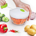 Miniatyrbilde 2 av 5: Manuell matkutter for grønnsaker, frukt, nøtter, løk, hånddrevet hakker, minikutter, blender, mikser, matprosessor