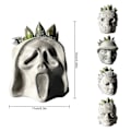 Miniatyrbillede 2 af 5: Dekorationsstatue Blomsterpotte Urtepotter Horrorfilm Hoved Plantekasse Kreativ Resin Kreativitet Mini Håndværk Is On