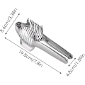 Miniatyrbillede 2 af 5: Frugt Lime Slicer - Lime Frugt Tomat Skærer Rund Slicer Rustfrit Stål | Rund Citron Æg Skæreværktøj, Multifunktionel Håndholdt Rund Frugt Tang