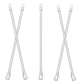 Pikkukuva 3 / 3: 5 kpl Sokeita Vertikaalisten Kaihtimien Vaihto-Osia Kaihdin Sauva Hännän Koukkujen kanssa As Shown 31.00X1.10X1.10CM