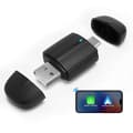 Pikkukuva 1 / 6: 2-in-1 langaton autoadapteri USB Type-C Plug-and-Play -liitännällä tehdasasennetulle langalliselle CarPlay Android Autolle langattomaksi, musta