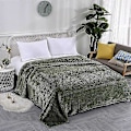 Pikkukuva 3 / 5: Suuri flanellifleecestä valmistettu heittopeitto 100x150cm polyesteriä, pehmeä, mukava, kevyt, ylellinen sängynpeitto Creamy-white