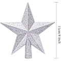 Pikkukuva 2 / 5: Pieni kimalteleva joulukuusen latvatähti - Särkymätön tähti (hopea, 11 cm)