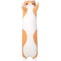 Miniatyrbild 1 av 5: Plush Leksak Katt Lång Bomull Söta Kattdocka Plush Leksak Mjuk Bomull Fylld Sov Kudde brown 90cm