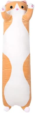 Plush Leksak Katt Lång Bomull Söta Kattdocka Plush Leksak Mjuk Bomull Fylld Sov Kudde brown 90cm