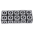 Pikkukuva 2 / 5: 10 kpl D6 Polyhedral Dice Neliömäiset Reunat Numerot 6 Sivuinen Noppa Helmi