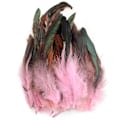 Miniatyrbillede 1 af 4: 50 stk Naturlige Hanehale Fjer 13-18cm Hanefjer Sorte Fjer Til Karneval Halloween Julehåndværk Dekoration pink