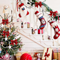 Miniatyrbilde 4 av 5: 5 stk Glitter Julekuler, Små Julekuler, Glitterkuler til Julekranser, Kranser, Trepynt, Rød