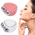 Ansiktsmassager Ansiktslyftande Mikroström Roller rosa pink