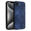 För iPhone 16e Fodral Skyddande PU-läder Täckt TPU-telefonfodral Blue