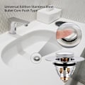 Miniatyrbild 2 av 5: Universal Pop Up Avlopp Rostfritt Stål Sänka Plug Trycktyp Studsande Kärn Avloppsplugg Kök Badrum Sänka Universal 35 - 38mm