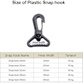 Miniatyrbillede 5 af 5: Plastik Snap Hooks, Plastik Swivel Snaphook Push Gate Clip Rotary Snaphook Rotate Claw Snap Clip Spænde Spænde Kroge til Rem