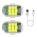 Miniatyrbillede 1 af 5: Høj lysstyrke trådløs LED-lommelygte 7 farver Cool modifikationslys til natkørsel vibrationsføler dobbeltlampe vibration sensor double lamp
