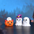 Miniatyrbild 2 av 4: Figurin Miniatyr Söt Cartoon Pumpa Spöke Mikrolandskap Dekorationer för Halloween Dekorationer Hem Kontorsbord Rum Dekor 1pc 4