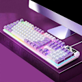Pikkukuva 1 / 5: YINDIAO K500 Taustavalaistu Langallinen Peliklaviatuuri Ympäristövalaistus Kotikoneen Klaviatuuri Multicolor Style F