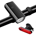 Miniatyrbillede 1 af 5: Cykelforlygte til natkørsel, USB-opladelig BMX-lygte, cykellampe Black