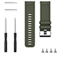 Miniatyrbillede 2 af 5: Rem til Garmin Fenix/fenix 2 Easy Fit 26mm Bred Blød Silikonrem, Hærgrøn
