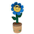 Pikkukuva 1 / 5: Sähköinen tanssiva auringonkukka-pehmolelu laulava kiertävä pupu-pehmolelu Blue Sunflower With Bluetooth