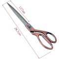 Miniatyrbillede 5 af 8: 10,5'' Sølv Rustfrit Stål Skarpe Skræddersakse Tøj Saks Grill Klip Justerbar Køkkensakse Stof Heavy Duty Copper