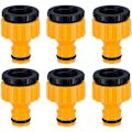 Miniatyrbillede 1 af 5: Plastik 3/4'' og 1/2'' BSP 2i1 Slangehane Tud Gevind Flow Hane Konnektor Gevind Hane Adapter