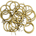 Miniatyrbillede 5 af 5: 24 sæt metalgardinringe og kroge messing rustfrit metalgardinring 30mm indvendig diameter ophængningsring krog til hjem vinduesstang dekoration