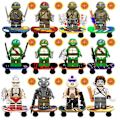 Pikkukuva 1 / 4: 12 kpl Teenage Mutant Ninja Turtles Da Vinci Casey Boar Rhino koottavat lelut