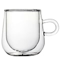 Pikkukuva 5 / 5: 50ml/150ml/280ml Kaksiseinäiset lasiset kahvikupit kahvalla, 2 kappaleen setti 150ml