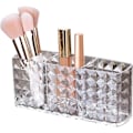 Miniatyrbillede 1 af 5: Makeup børste opbevaring klar akryl 3-huls børste arrangør børste opbevaringsboks
