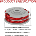 Miniatyrbilde 2 av 5: Flymo Trimmer Coil Φ1.5mm Dual Auto-Feed Coil Erstatning for Flymo FLY021 Gressklipper Trimmer Cord Refill 36ft (1-Pack)