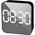 Miniatyrbild 1 av 5: Funktioner stor LED-temperaturdisplay, tick-fri USB/batteridriven klocka, snooze-funktion, 3-nivåers justerbar ljusstyrka, röststyrning