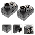 Miniatyrbilde 4 av 5: 2 stk Hurtig Push-On Ohm Matching Balun 75-300 Ohm TV Signal Adapter