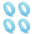Miniatyrbillede 1 af 5: Kuffert Hjulbeskyttere Silikone Støjdæmpende Beskyttelsescover til Håndbagage til De Fleste 8 Spinnerhjul Glow blue 4pcs