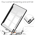 Miniatyrbild 4 av 5: Transparent Fodral för Samsung Galaxy Tab S9 FE Plus, Pennfack Tablet Tri-fold Ställskydd Black