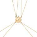 Pikkukuva 1 / 5: 4 kpl/setti Magneettikivi BFF Ystävyyden Sydänriipus Ketju Choker Kaulakoru Gold-color
