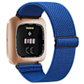 Miniatyrbillede 1 af 5: Elastisk Vævet Loop-Rem Til Fitbit Versa 3 2 Versa Lite Rem Justerbar Nylon Sport Urrem Til Fitbit Sense Rem Blue For Versa 2 Versa 1