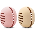 Miniatyrbillede 1 af 8: Makeup svampeholder - 2 stk. silikone beauty blender holder, makeup svampe rejseetui silikone dobbeltsidet ventileret åndbar beauty blender holdere