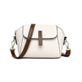Miniatyrbild 1 av 5: Mjuk Läder Crossbody Väska, Axelväska för Kvinnor Crossbody Skalväska White