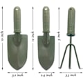 Miniatyrbilde 2 av 5: 3 i 1 Hageverktøy Spade for Graving Hage Spade for Planting på Plen Legering Spade Plast Håndtak Anti-Skli