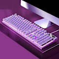 Pikkukuva 1 / 5: YINDIAO K500 Taustavalaistu Langallinen Peliklaviatuuri Ympäristövalaistus Kotikoneen Klaviatuuri Multicolor Style L