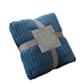 Miniatyrbillede 1 af 5: Stort Flanell Fleece Tæppe 100x150cm Polyester Blødt Behageligt Let Luksus Sengetæppe til Smoky Blue