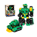 Miniatyrbillede 4 af 5: Transformer Bilrobot Mecha Super Change God of War Tank Flyvemaskine Model Tegneserie Legetøj Puslespil Børn Drenge Tank Green