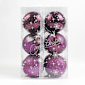 Miniatyrbilde 5 av 5: Julepyntkule Juleristpynt Juleristanheng Julegavepynt 12 stk PURPLE 8CM